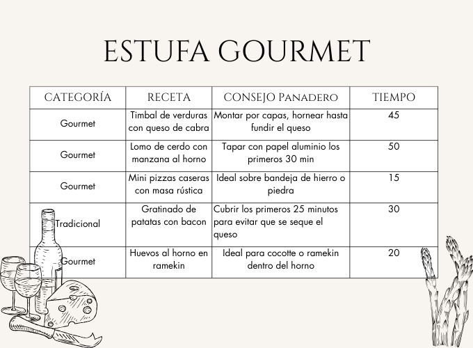 ideas de recestas estufa de leña con horno gourmet