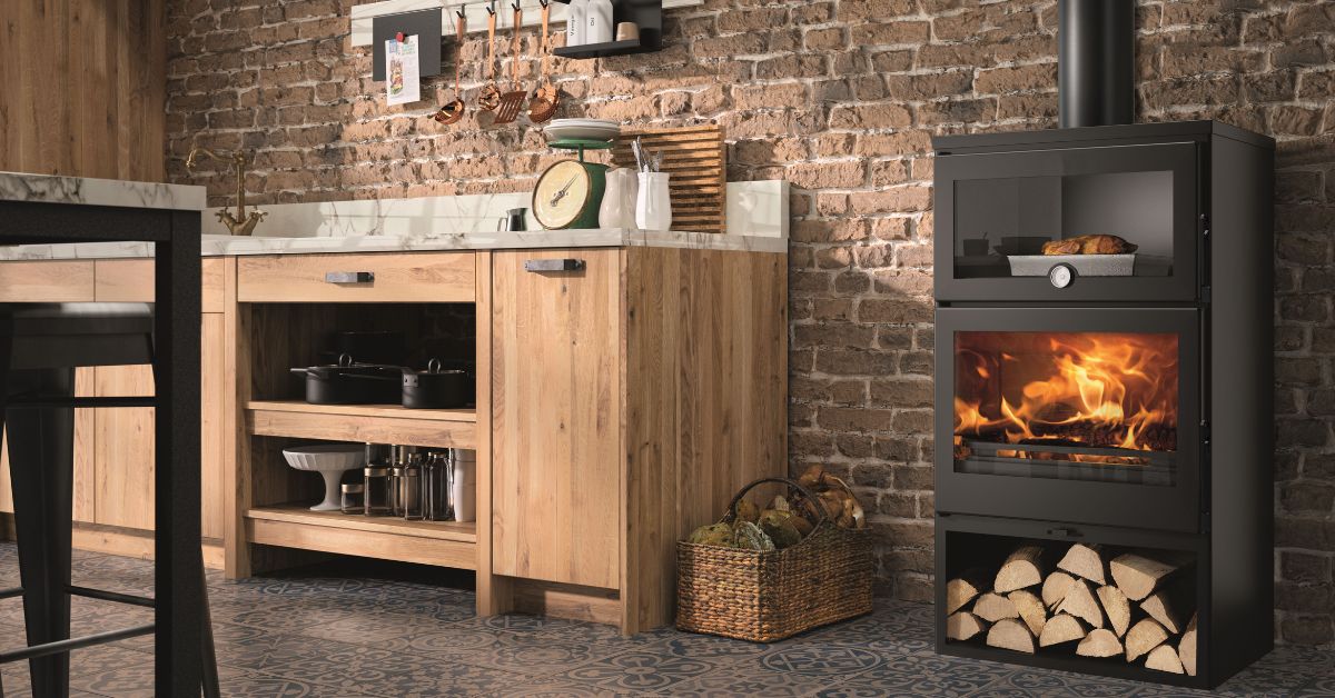 A wood stove with a Panadero oven is an economical cooking option.